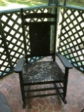 Wood & Wicker Rocking Chair