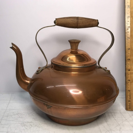 Old Copper Finish Teapot by Copral - Made in Portugal