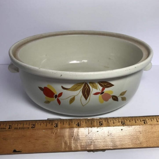 Jewel Tea Autumn Leaf Hall’s Superior Double Handled Casserole Dish