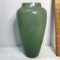 Vintage Hand Crafted Imperial Glass Green Tall Vase with Original Foil Label