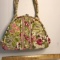 Rare Awesome Vera Bradley Quilted Purse with Pinks & Greens -Inside is in Excellent Condition