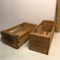 Pair of Small Wooden Advertisement Crates