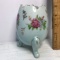 Vintage Footed Porcelain Napcoware Egg Planter with Floral Design & Gilt Accent