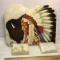 Large Hand Painted Native American Indian “Chief Sitting Bull”