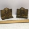 Vintage Heavy Brass Native American Indian Bookends
