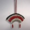 Hand Made Beaded Native American Decorative Head Dress - Made from Beads & Safety Pins