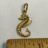 10K Gold Seahorse Charm