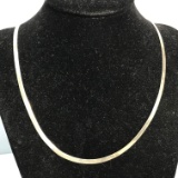 18” Thick Sterling Silver Herringbone Chain