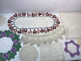 Impressive Hand Crocheted Doilies & Table/Dresser Scarves
