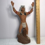 Tall Ceramic Native American Indian Figurine