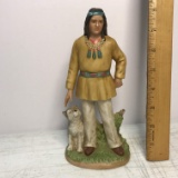 Porcelain Native American Indian Figurine