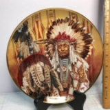 “Chief of the Piegon Blackfoot American Indian Heritage Foundation Museum Collectible Plate