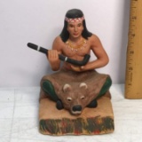 American Heritage Limited Edition Native American Indian Figurine with Pipe