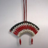 Hand Made Beaded Native American Decorative Head Dress - Made from Beads & Safety Pins