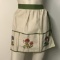 Vintage Embroidered Mushroom Apron with 3 Pockets