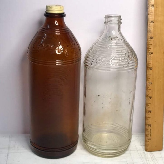 Pair of Vintage Glass “Texize” Bottles