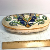 Vintage Lidded Dish Signed La Piccola Bottega - Made in Italy