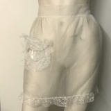 Vintage Sheer Apron with Pocket