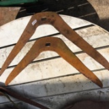 Pair of Rusty Gold Plow Parts