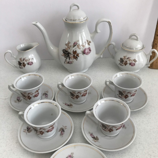 14pc Floral China Tea Set