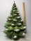 Large Vintage Light-up Ceramic Christmas Tree with Extra Plastic “Lights” 3 pcs