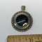 Sterling Silver Vintage Pendant with Black Stone