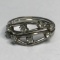 Sterling Silver Ring with Clear Stones Size 9