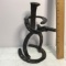 Cast Iron Horseshoe Folk Art Cowboy Figure