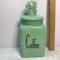 Jadeite Coffee Canister with Rooster Lid