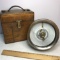 Vintage Toulet Imperator Pigeon Racing Clock in Beautiful Tiger Oak Box