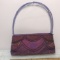 Pretty Beaded Pink Purse with Purple Satin Lining