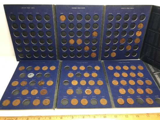 Lot of Lincoln Head Cents in Collector’s Books