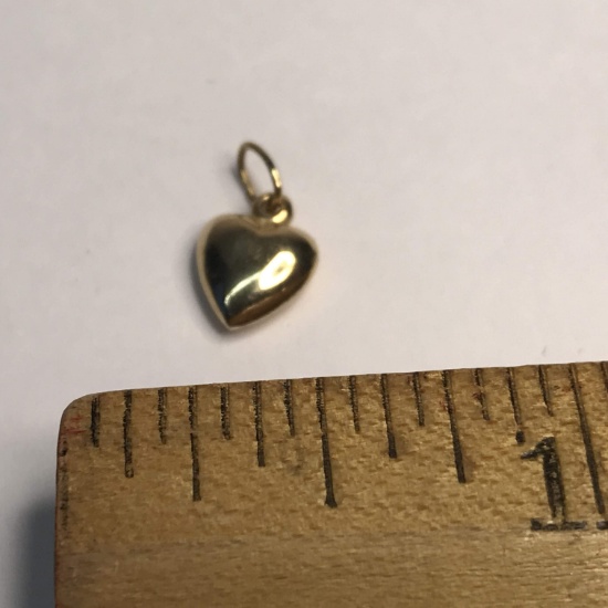 14K Gold Heart Charm