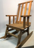 Awesome Hand Made Antique Wooden Rocking Chair
