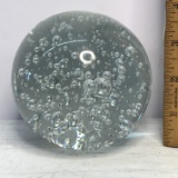 Large Godinger Silver Art Co. Paperweight with Bubbles