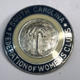 Sterling Silver & Enamel Pin “South Carolina Federation of Women’s Clubs”