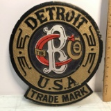 Wooden “Detroit U.S.A. Trademark The BC Co. Advertisement Wall Hanging