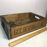 Vintage Wooden GCC Beverages Inc Advertisement Crate