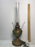 Antique Copper Hurricane Lamp Converted to Electric