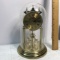 Haller Brass Anniversary Clock with Glass Dome Made in Germany-Works!