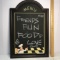 Wooden Menu Sign with Chalk Shelf