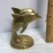Brass Dolphins Statue