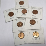 Lot of 8 - 1960-1988 Brilliant Uncirculated Old Lincoln Cents