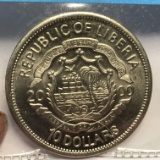 2000 Republic of Liberia Millennium $10 Coin