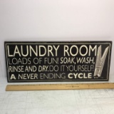 Wooden “Laundry Room” Sign