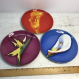 Set of 3 Floral Givenchy Decorative Plates