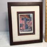 Small Framed & Matted Charleston SC Print “The Park House” Signed Jeanie Dreuber