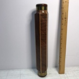 Nice Vintage Wooden Kaleidoscope with Brass Accent
