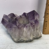 Amethyst Geode Carved Out to Be a Candle Holder