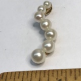Beautiful 10K Gold Cultured Pearl Pendant